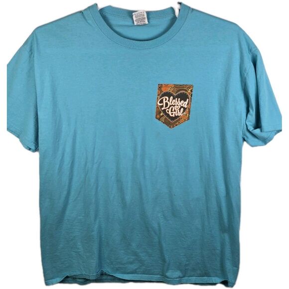 Blessed Girl Women's XL " Every Perfect Gift " Blue T-Shirt - Picture 1 of 8